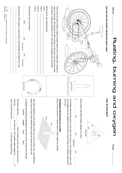 Rusting, burning and oxygen