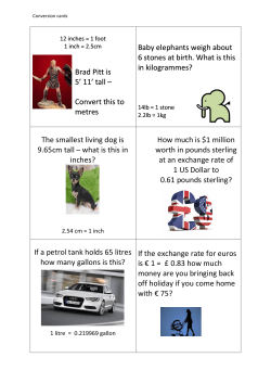 Brad Pitt is 5` 11` tall – Convert this to metres Baby elephants weigh