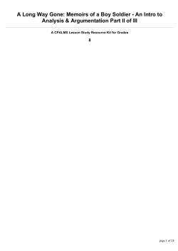 A Long Way Gone: Memoirs of a Boy Soldier - An Intro to