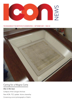 Caring for a Magna Carta - The Institute of Conservation