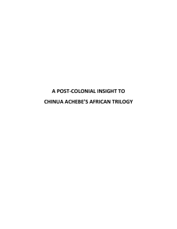 a post-colonial insight to chinua achebe`s african trilogy