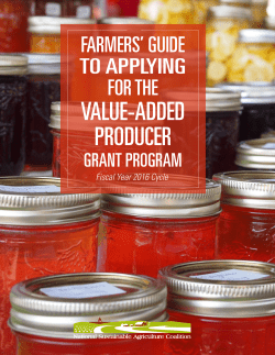 Farmers Guide to Applying for the Value