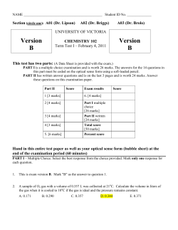 Sample Exam - University of Victoria