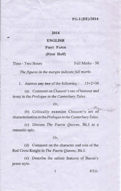 The figures in the margin ~ndicate full marks. irony Jn the Prologue