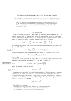 The TAN 2 Theta Theorem for Indefinite Quadratic