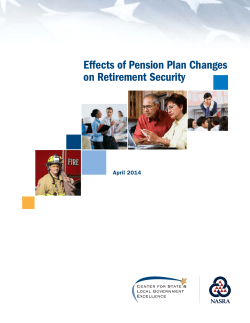 Effects of Pension Plan Changes on Retirement Security