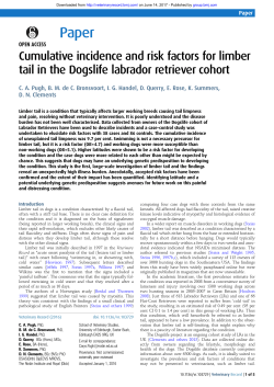 Cumulative incidence and risk factors for limber