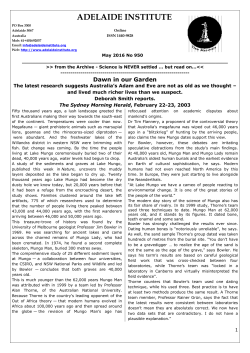 Newsletter 950 - Adelaide Institute