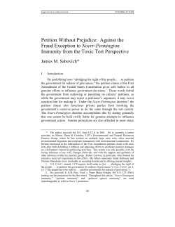 Petition Without Prejudice: Against the Fraud