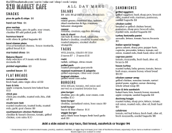 MENU - 320 Market Cafe