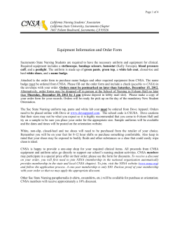 Equipment Information and Order Form