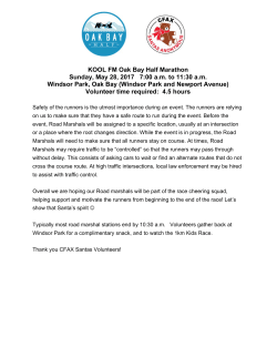 KOOL FM Oak Bay Half Marathon Sunday, May 28, 2017 7:00 a.m.