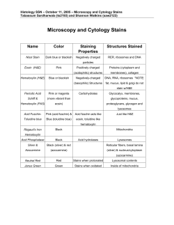 Microscopy and Cytology Stains - Columbia University Medical Center