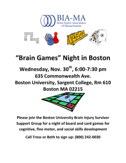 Central Brain Games at BU flyer - BIA-MA