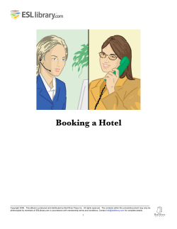 Booking a Hotel &ndash; Traveling in English &ndash; ESL Library