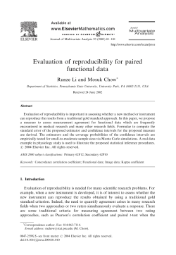 Evaluation of reproducibility for paired functional data