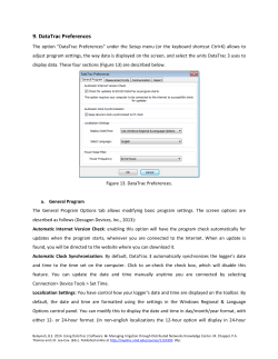 9. DataTrac Preferences