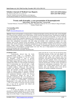Scholars Journal of Medical Case Reports Twenty nails dystrophy