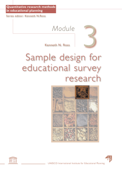 Sample design for educational survey research - UNESDOC