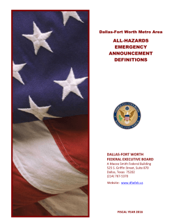 Agency Operating Status Announcement Definitions