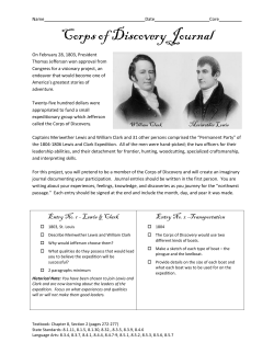 Corps of Discovery Journal