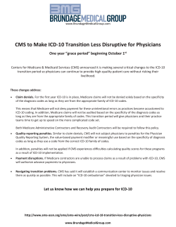 CMS to Make ICD-10 Transition Less Disruptive for Physicians