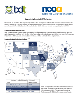 Strategies to Simplify SNAP for Seniors