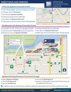 DIRECTIONS AND PARKING - Spokane Convention Center