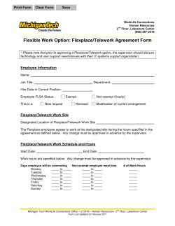 Flexplace/Telework Agreement - Michigan Technological University
