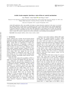 Artistic brain-computer interfaces: state-of-the