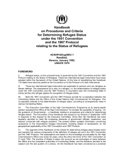 Handbook on Procedures and Criteria for Determining