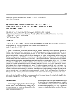 See the article as a PDF - Bulgarian Journal of Agricultural Science