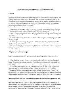 Sun Protection Policy for Amesbury CE(VC) Primary School Rational