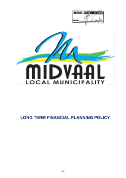 long term financial planning policy