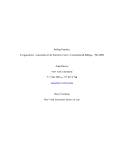 Pulling Punches: Congressional Constraints on the Supreme Court`s