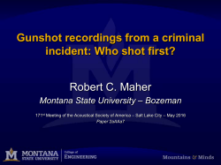 Gunshot recordings from a criminal incident: Who shot first? Robert