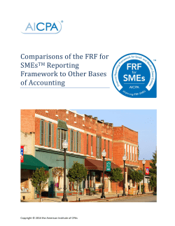 Comparisons of the FRF for SMEs Reporting Framework to