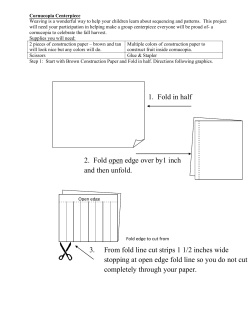 3. From fold line cut strips 1 1/2 inches wide stopping at open edge