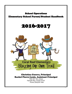 Student Handbook - Coral Reef Elementary
