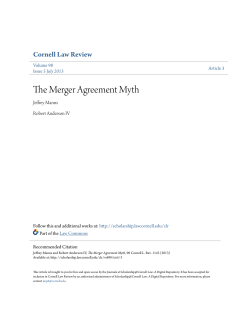 The Merger Agreement Myth
