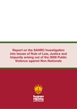 HRC Report.indd - South African Human Rights Commission