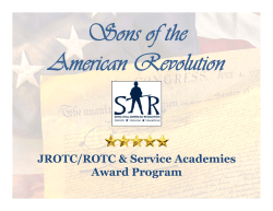 sar jrotc presentation light - screen