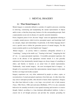 1 MENTAL IMAGERY