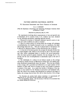 FACTORS LIMITING BACTERIAL GROWTH BY A. D. HERSHEY