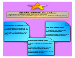 THE PAX ROMANA ("ROMAN PEACE")