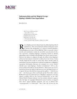 Sadomasochism and the Magical Group: Kipling`s