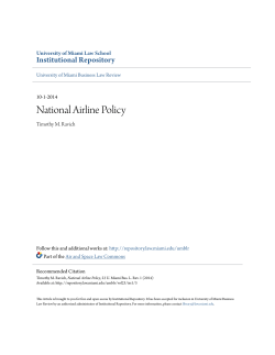 National Airline Policy - University of Miami School of Law