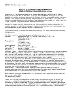 minutes of the plan commission meeting - Sheboygan