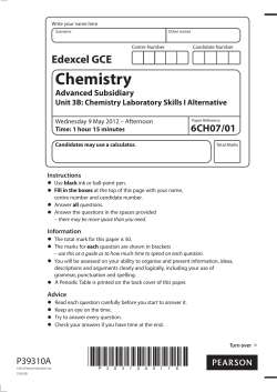 Question paper - Edexcel