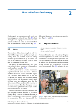How to Perform Gonioscopy